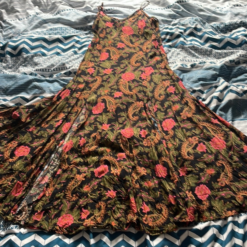Spell and the gypsy etienne maxi slip slit strappy dress fit and flare floral - Picture 7 of 17